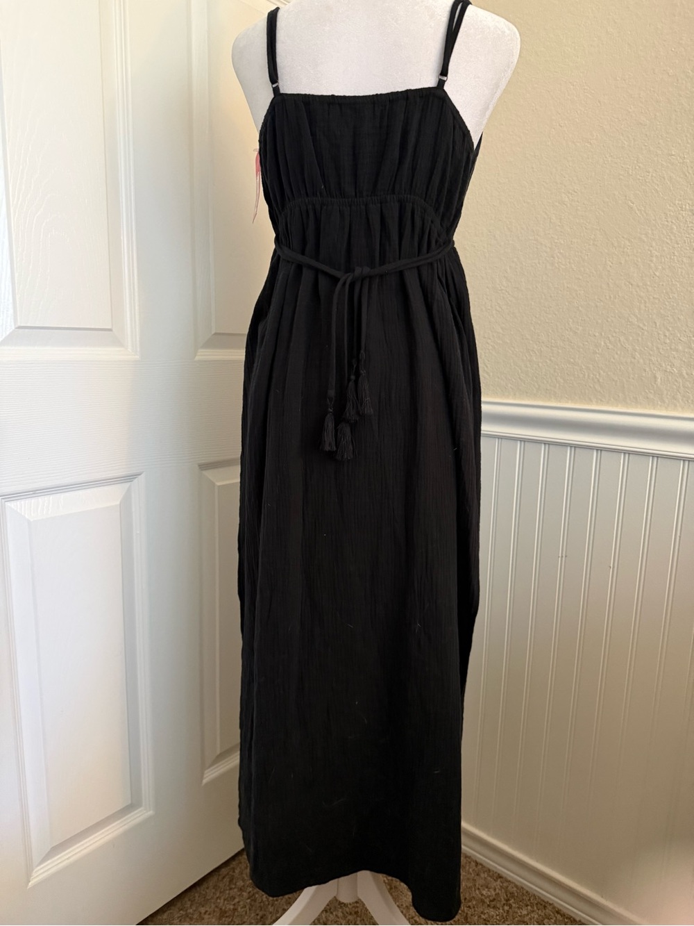 Xhilaration Black Maxi Cover Up with High Side Slit